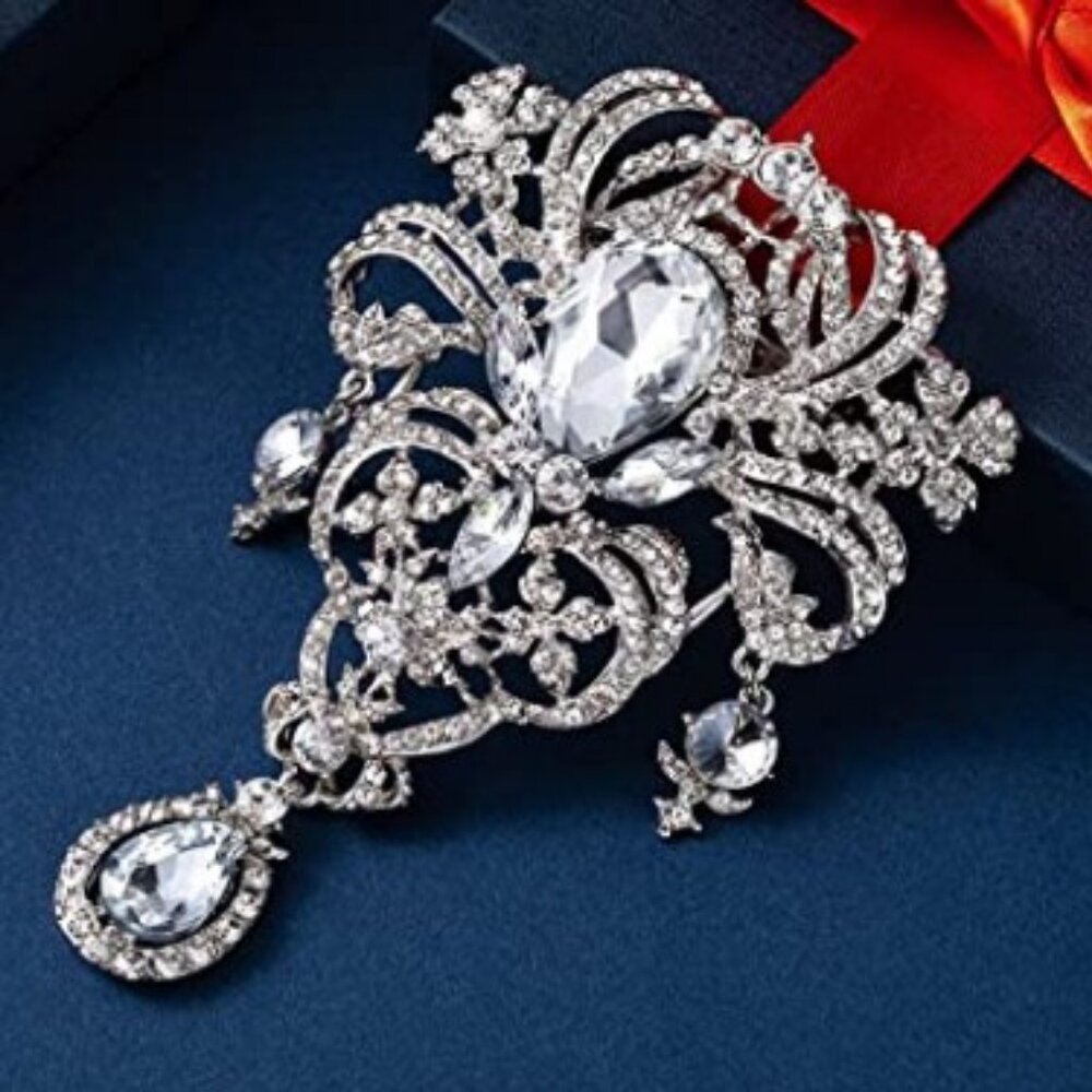 Extra Large Rhinestone Brooch